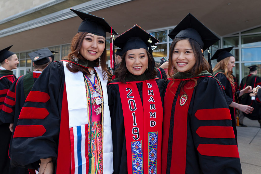 phar051019_005 Students enjoy the moments with their good friends after hooding ceremony