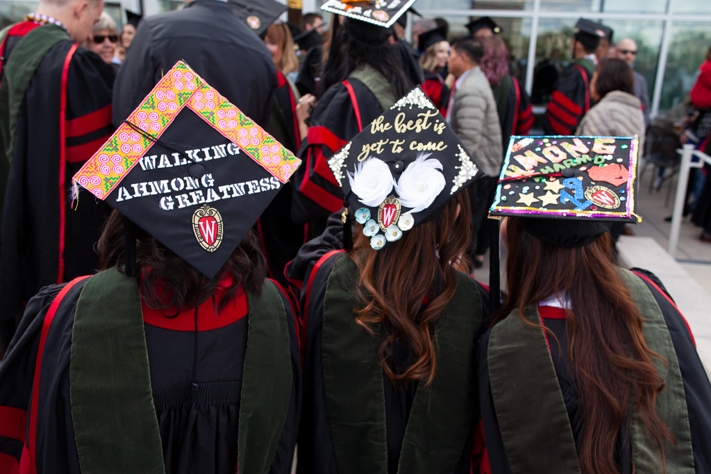 phar051019_010 It is fun to see varieties of caps during the ceremony.