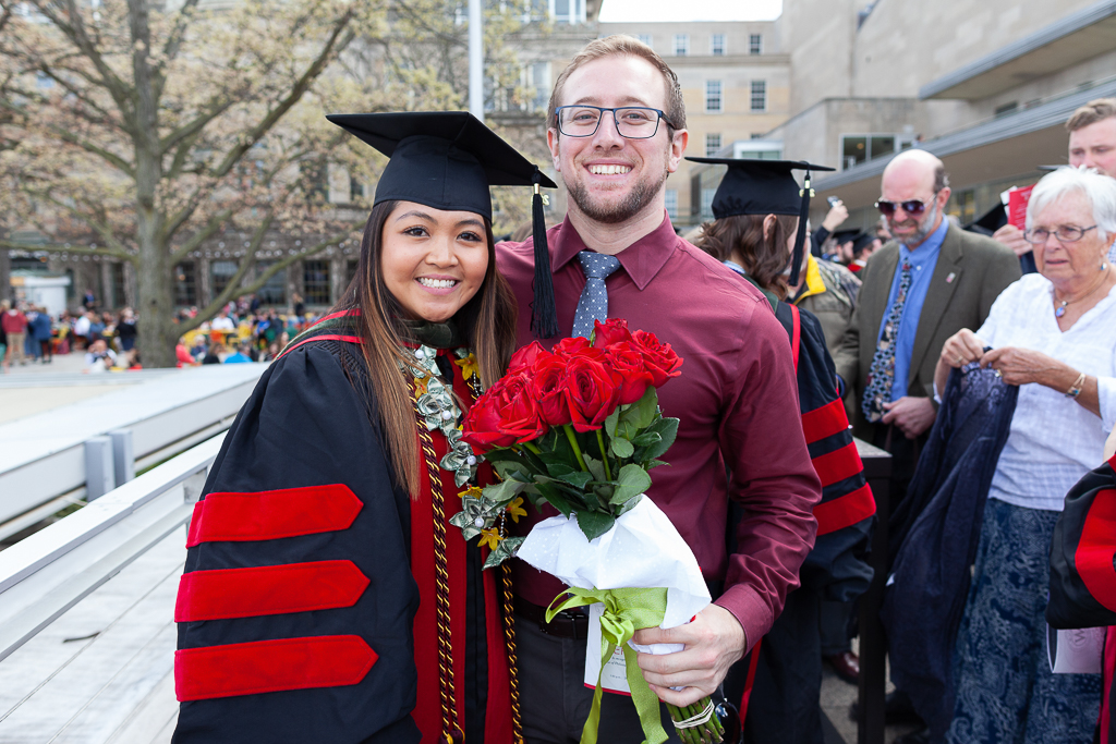 phar051019_153 Students celebrate the special moment with friends and family.