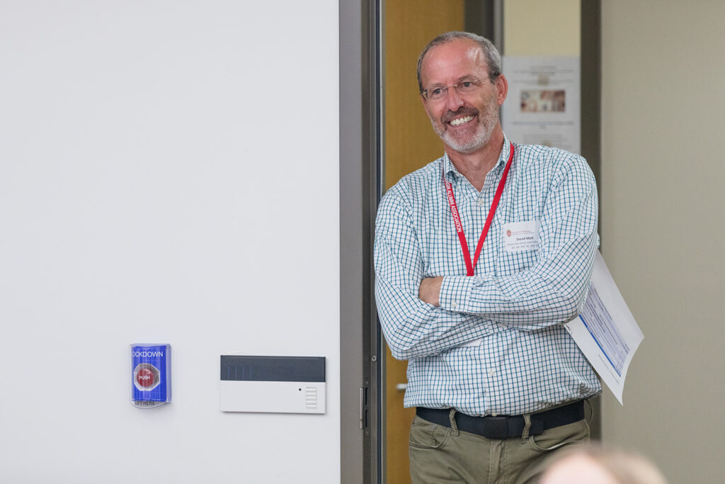SoP Grandparents University 2023 Dave Mott smiles in a doorway