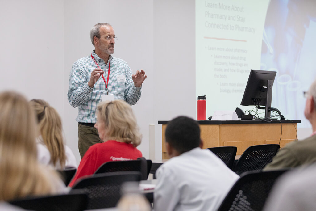 SoP Grandparents University 2023 Dave Mott speaks in front of a room full of attendees