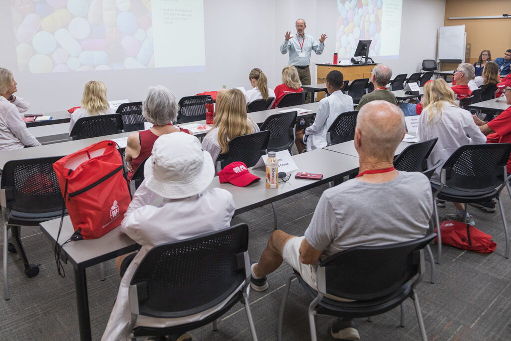 SoP Grandparents University 2023 Dave Mott speaks in front of a room full of attendees