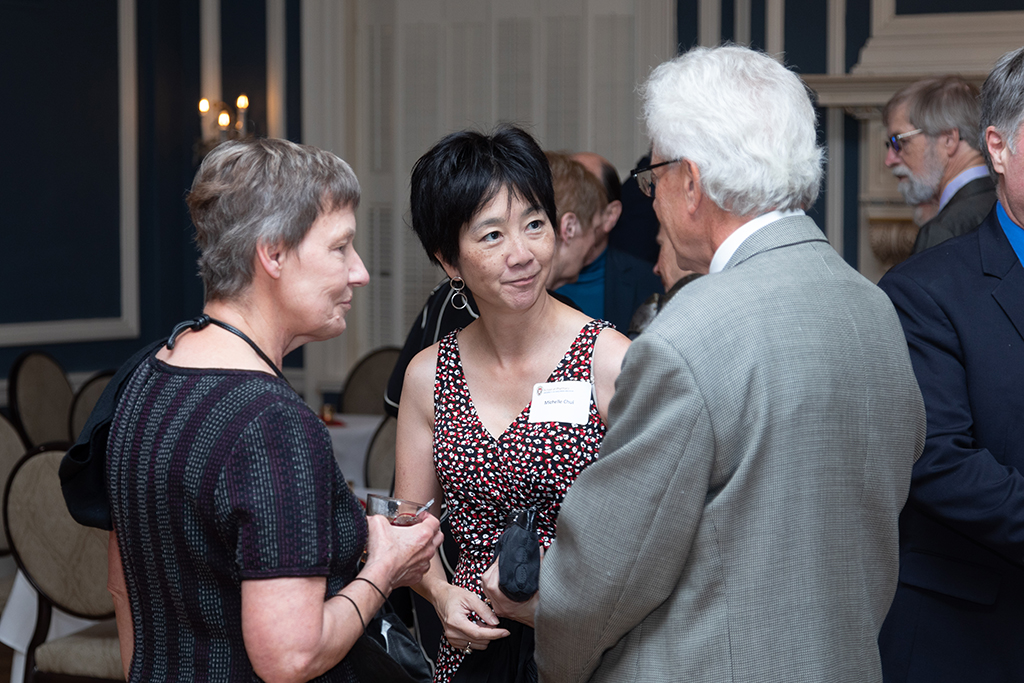 UW School of Pharmacy 2022 Citations of Merit Dinner & Awards Chris Sorkness, Michelle Chui, and Bob Breslow.