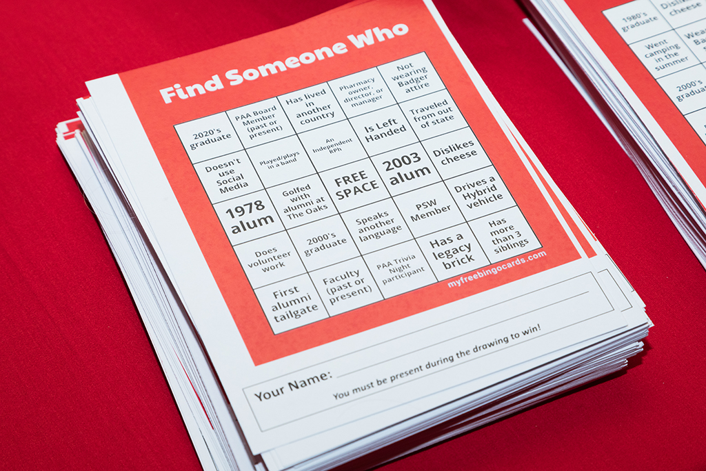 School of Pharmacy Alumni Tailgate Party 2023 Alumni bingo card icebreaker event