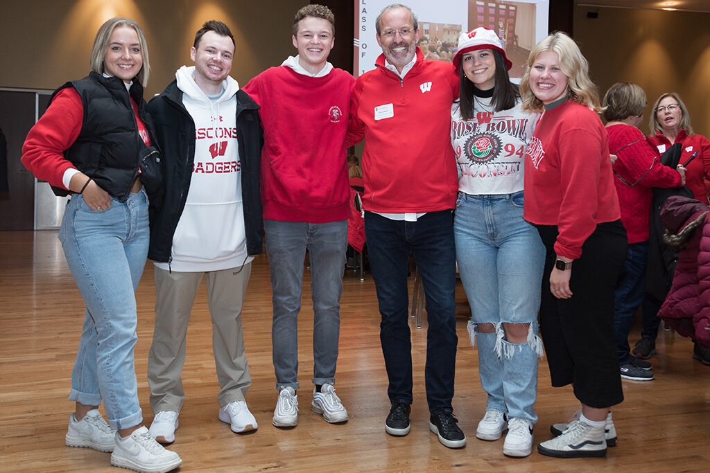 School of Pharmacy Alumni Tailgate Party 2023 Dave Mott with student event coordinators