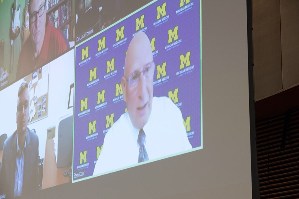 UW–Madison School of Pharmacy Board of Visitors Meeting 2022 Stan Kent, Dimitri Walker, and Steve Swanson join the discussion virtually