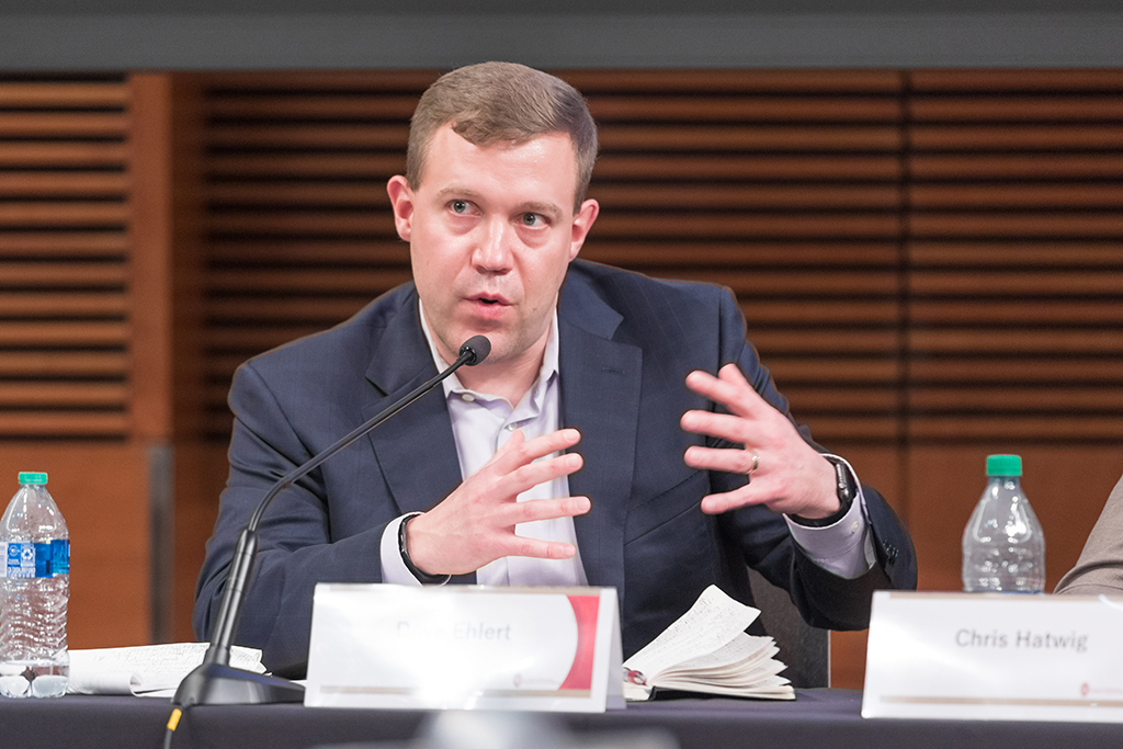 UW–Madison School of Pharmacy Board of Visitors Meeting 2022 Dave Ehlert speaks during the panel discussion