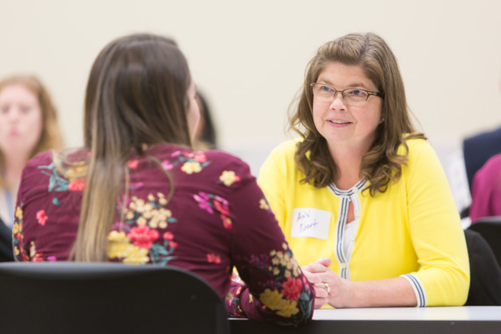 The UW–Madison School of Pharmacy Networking Roundtable event is an opportunity for pharmacy students to meet pharmacists who work in variety of career paths.
