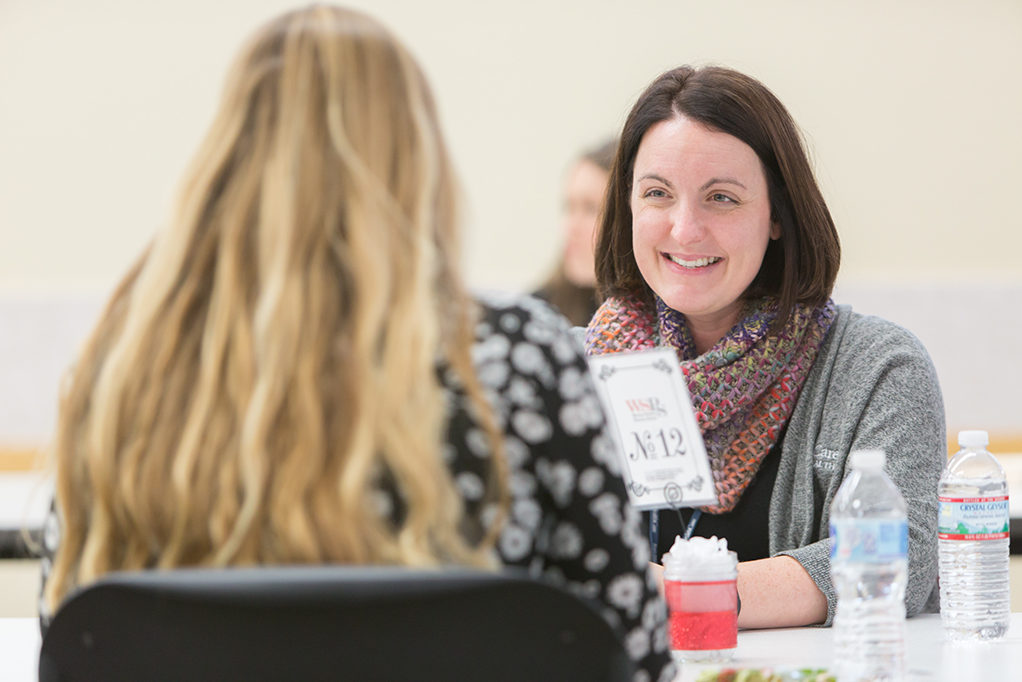 The UW–Madison School of Pharmacy Networking Roundtable event is an opportunity for pharmacy students to meet pharmacists who work in variety of career paths.