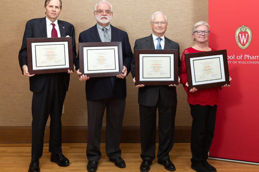 phar110819_002 Award recipients together holding up their plaques