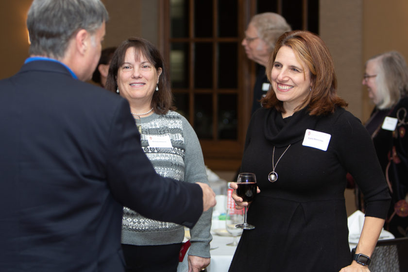 phar110819_084 Staff talking at Citations of merit dinner
