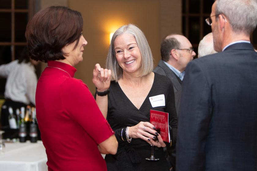 phar110819_087 Staff talking at Citations of merit dinner