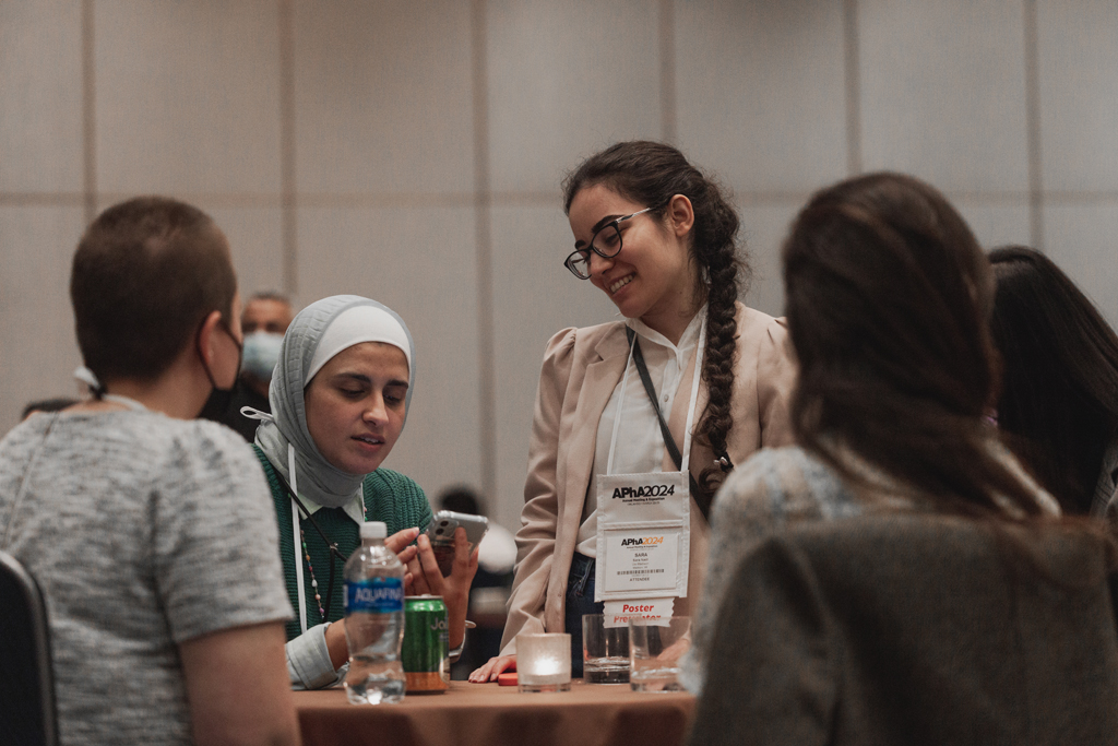pharma0532_ Sura AlMahasis speaks with attendees