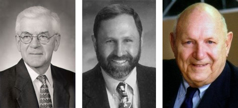 photos of Dean August Lemberger, Professor Joseph Wiederholt, and UW Political Science Professor William Young