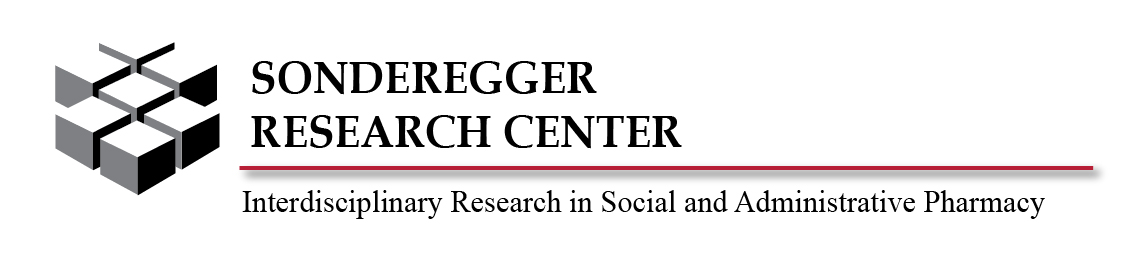 original Sonderegger Research Center logo with tagline "Interdisciplinary Research in Social and Administrative Pharmacy"